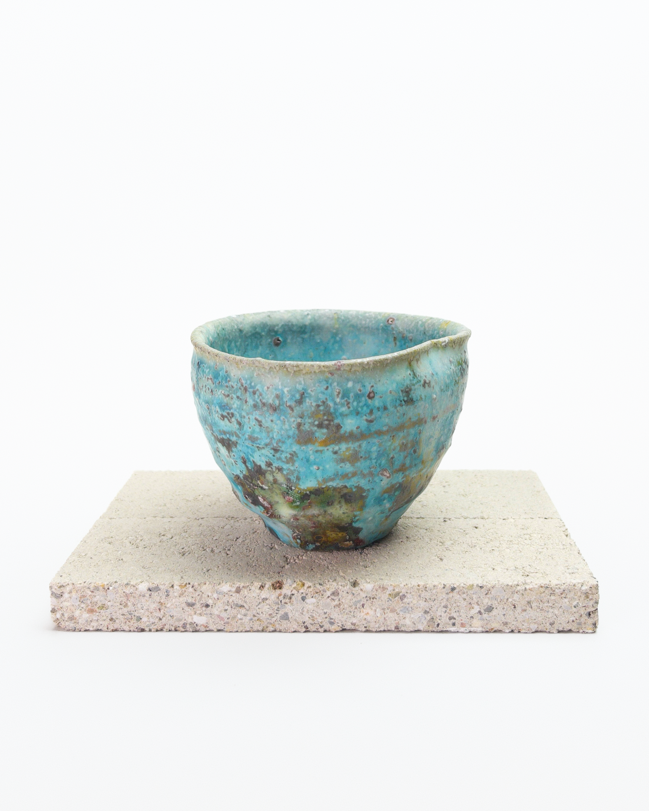 Turquoise Heart-shaped Beaker A