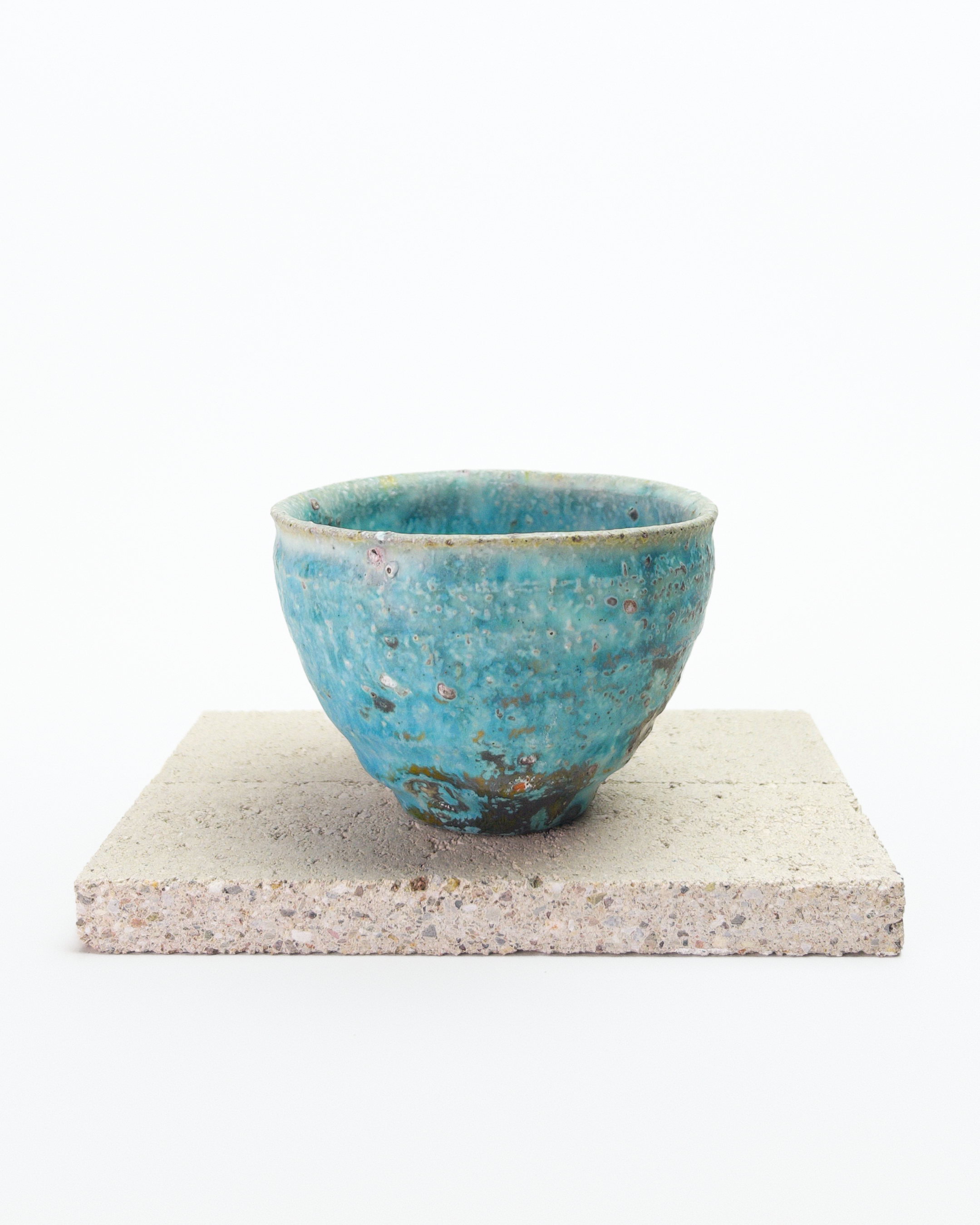 Turquoise Heart-shaped Beaker A