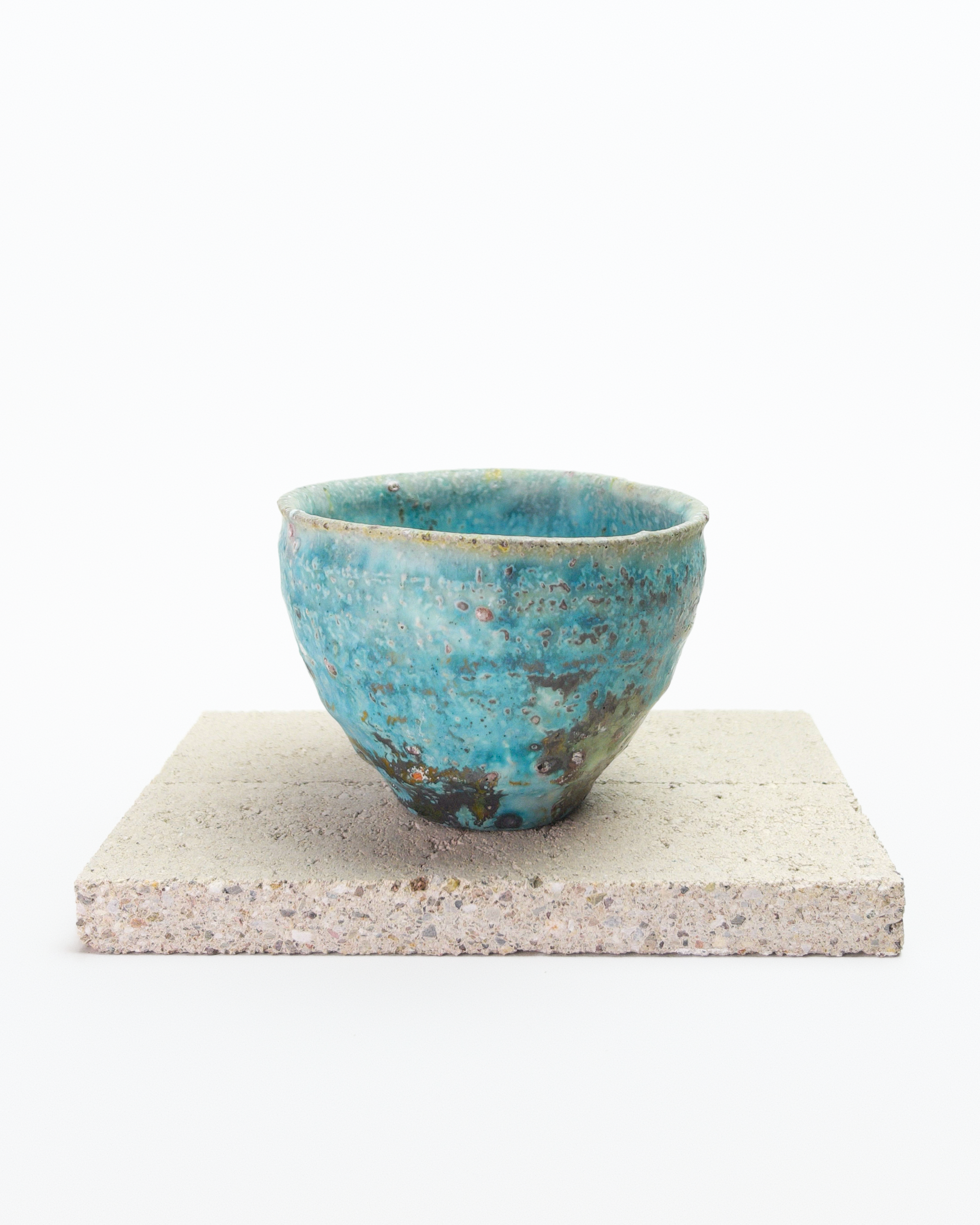 Turquoise Heart-shaped Beaker A